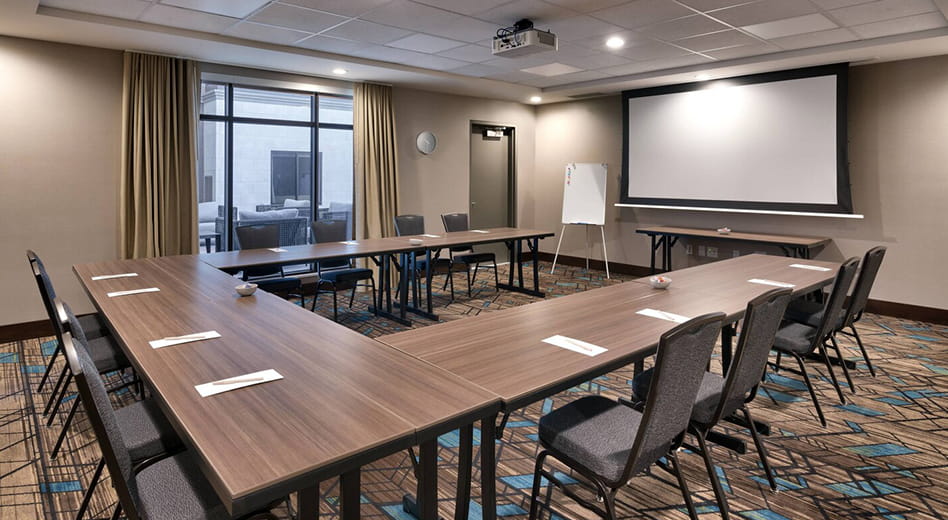 MityLite products in a hotel meeting space
