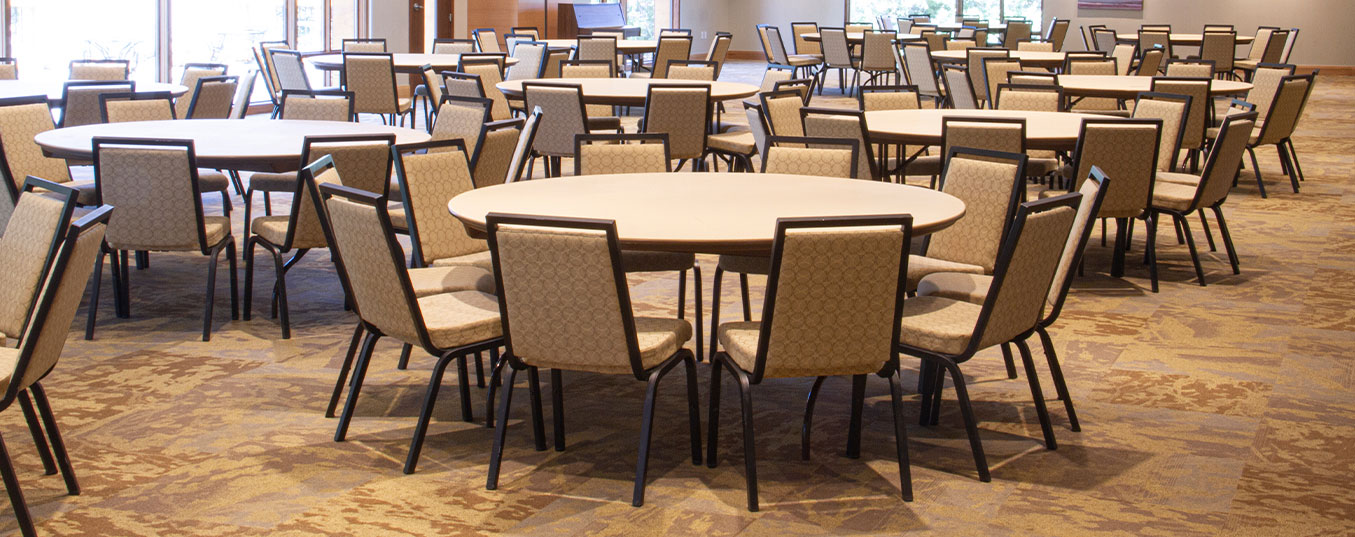 Tables and Chairs in Dining Hall