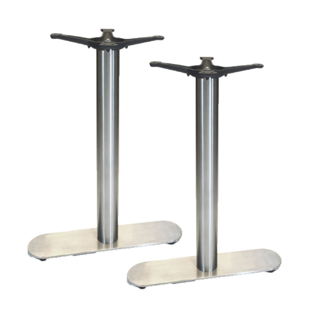 2-Prong Stainless Table Base Dimensions