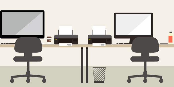 Digital Graphic of Office Desks
