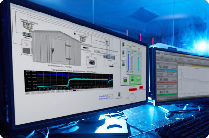 Monitor con informazioni sulla camera ambientale