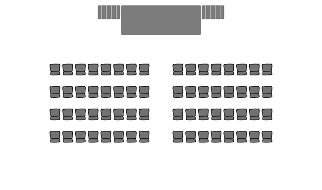 Configuração estilo auditório