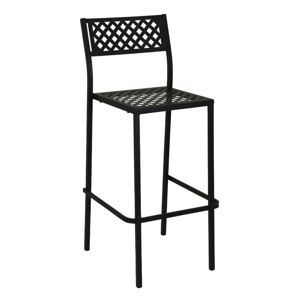 Wrought iron outdoor online bar stools