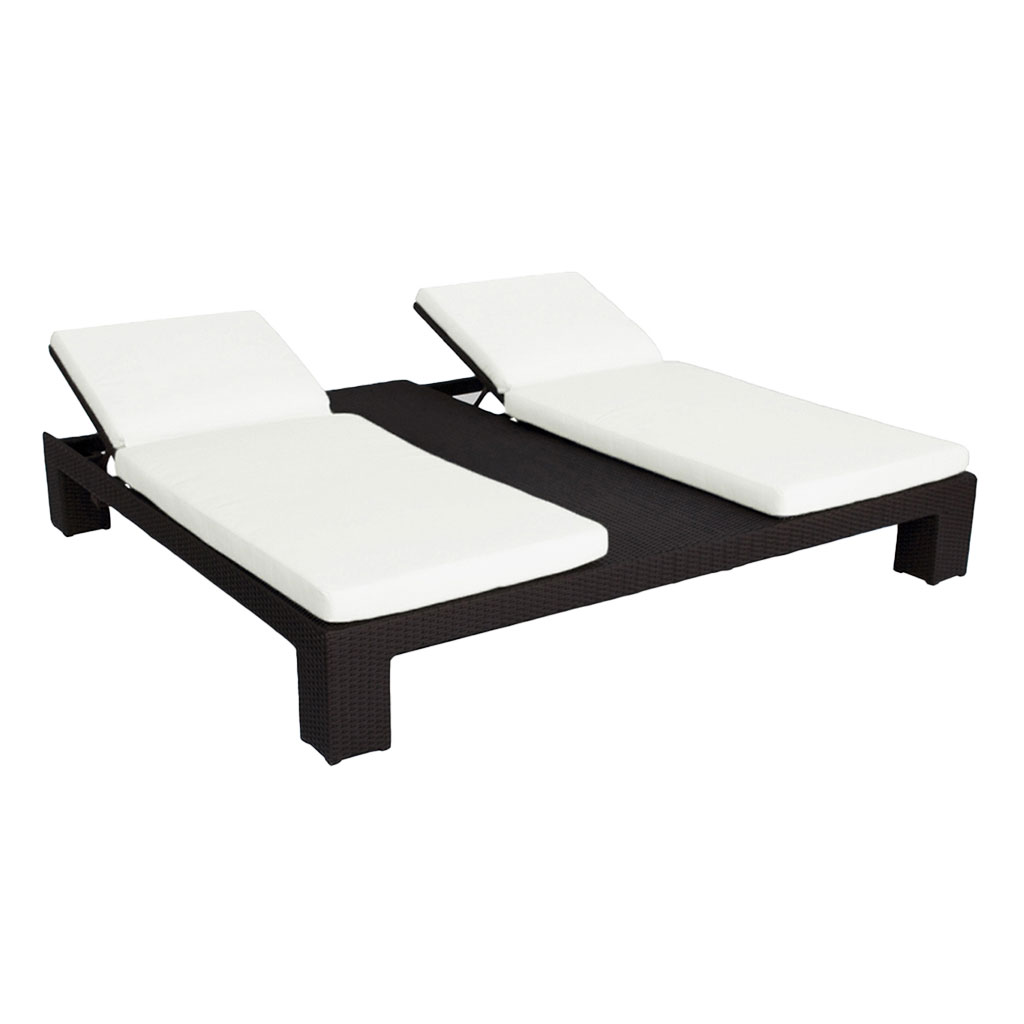 Chaise longue doppia in betulla