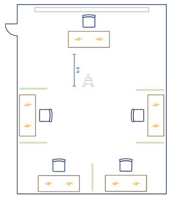 Hybrid Meeting Floor Plan