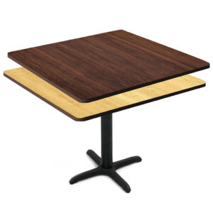 Plateau de table Edison en chêne/noyer avec bord marron
