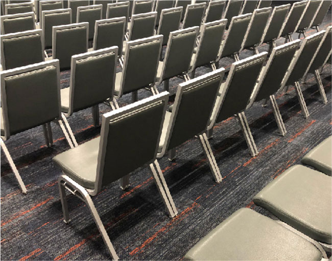 SwiftSet Stacking Chairs in Rows