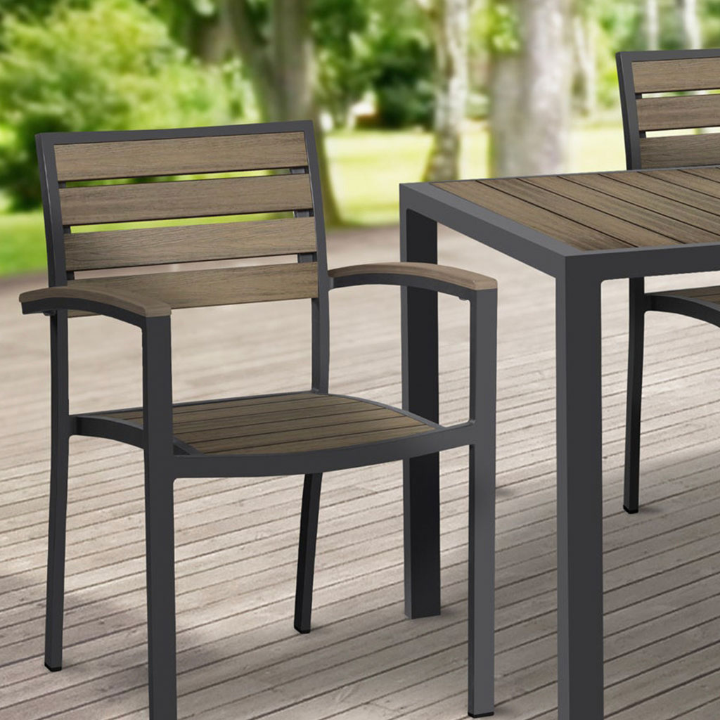 Magnolia Slat Dining Chair with Arms Lifestyle