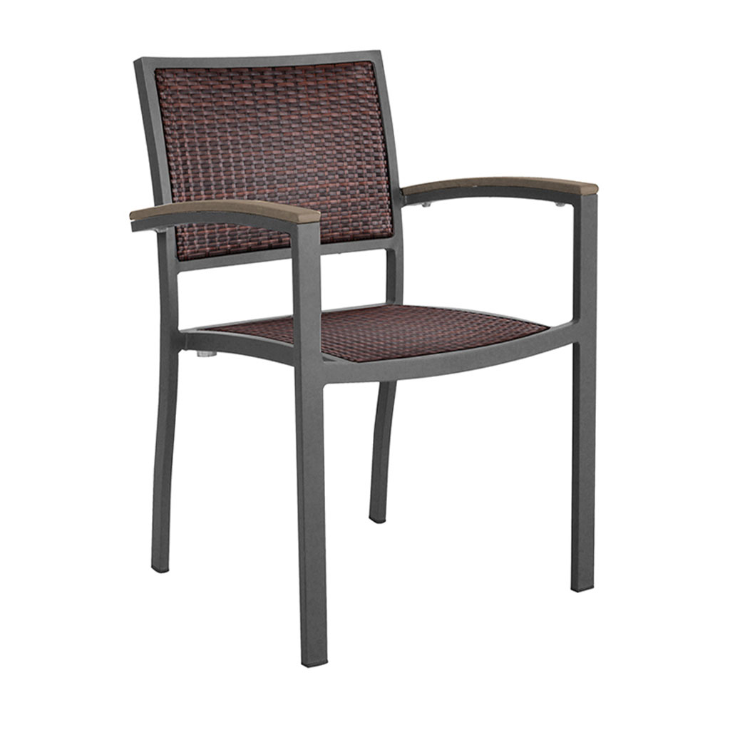 Magnolia Wicker Dining Chair with Arms Dimensions
