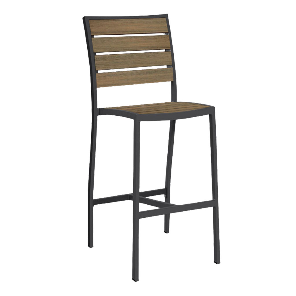 Magnolia Faux Teak Slat Barstool