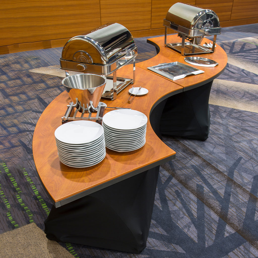 Reveal Linenless Buffet Table Lifestyle
