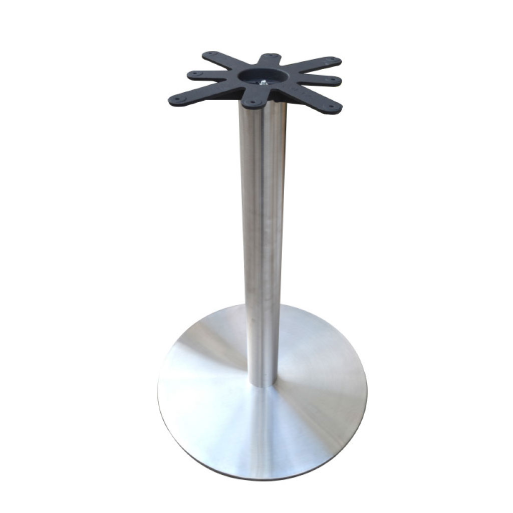Round Stainless Restaurant Table Base 8 top