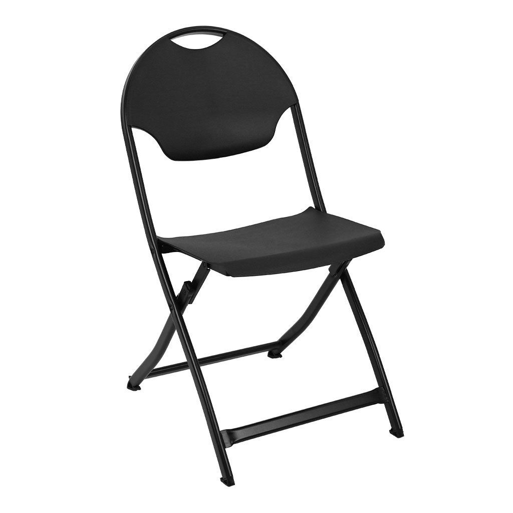 Silla de Metal Plegable con Asiento y Respaldar Acolchado Color Negro – Do  it Center