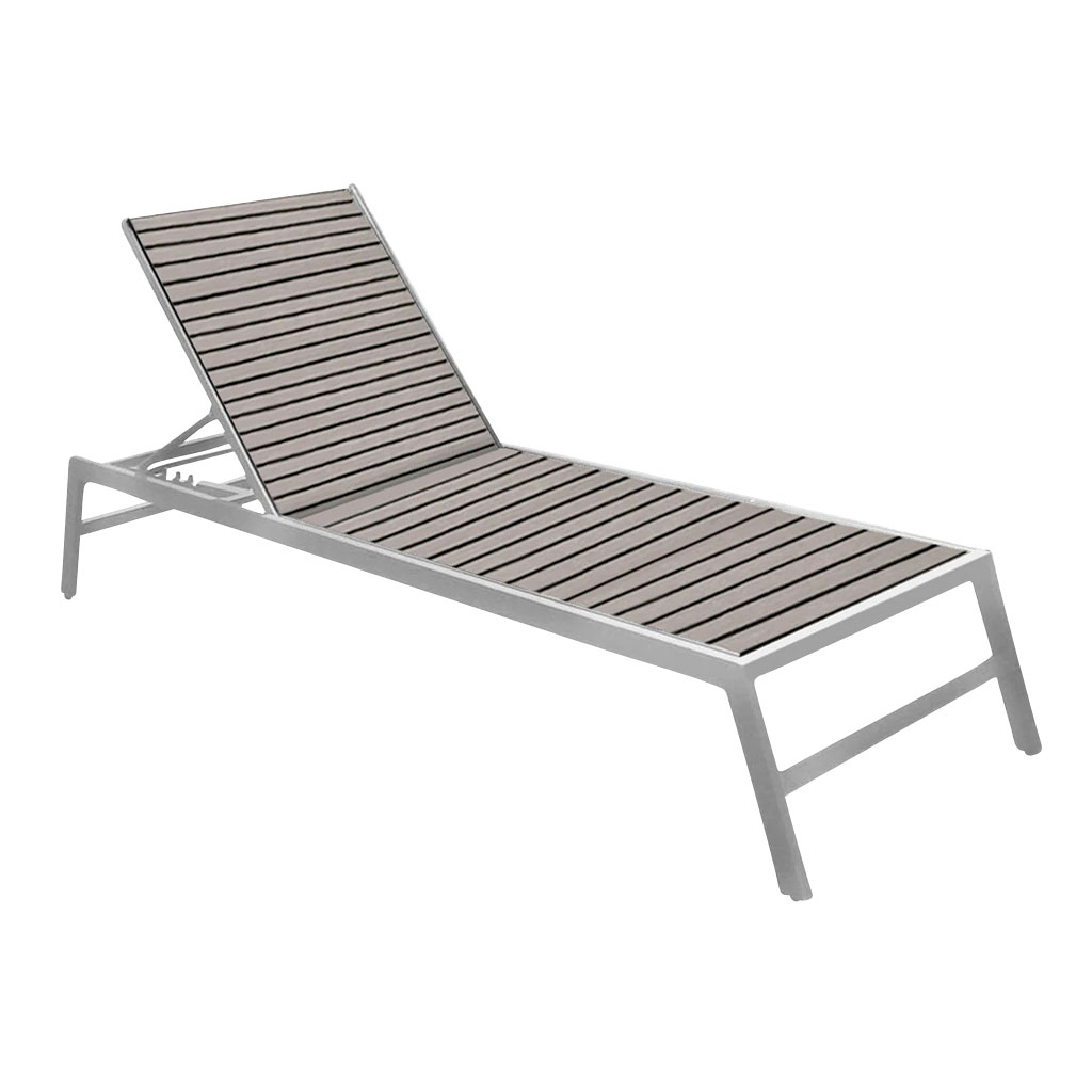Willow Chaise Lounge with Slats Dimensions