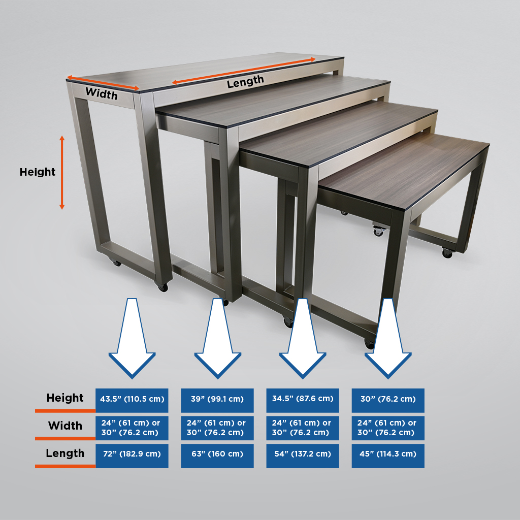 Dimensões da mesa de encaixe