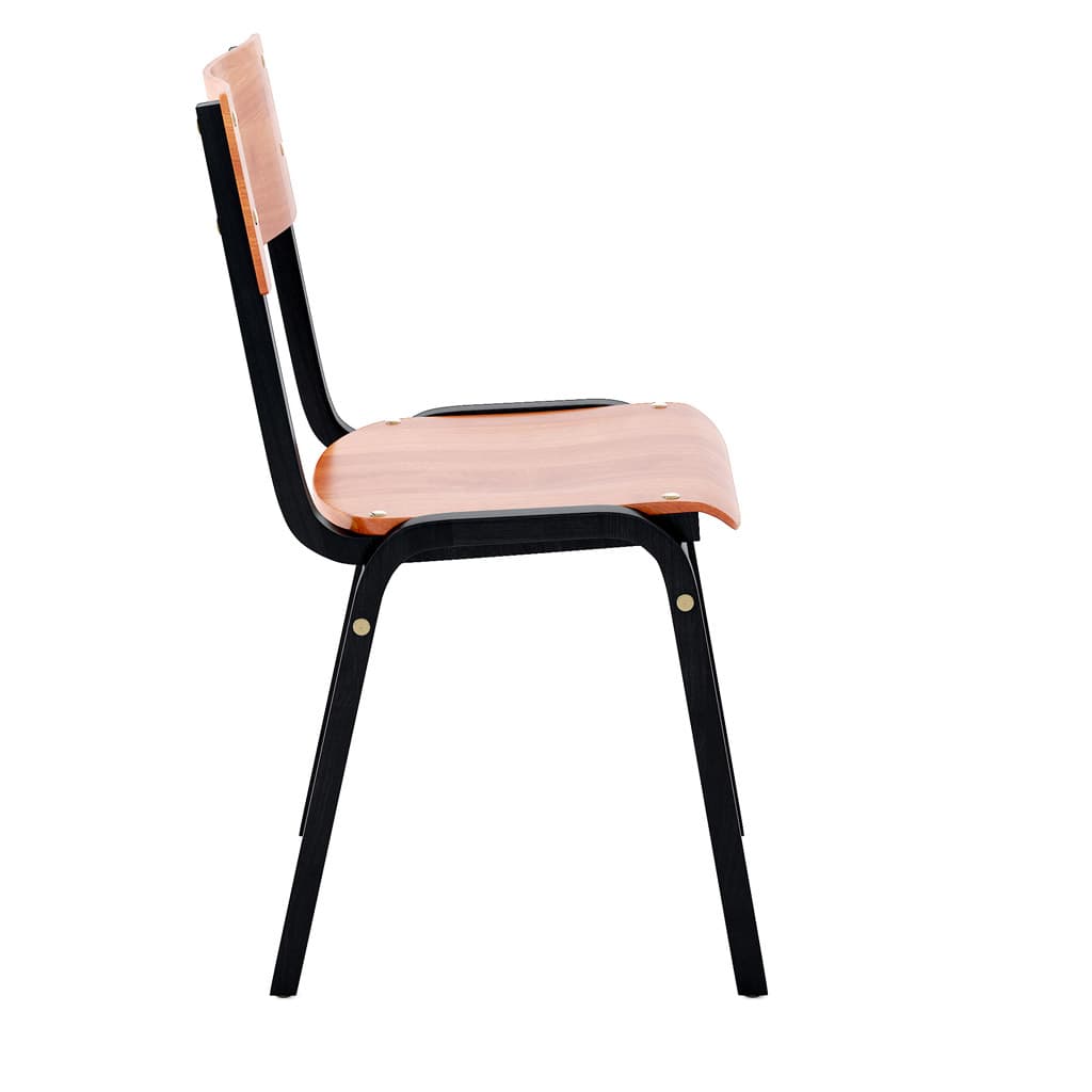 Carlo Stacking Chair with Standard Stain Side