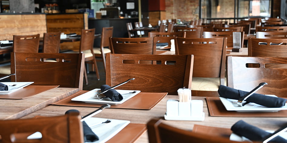 Close up of wooden furniture by Holsag by MityLite at Rodizio Grill