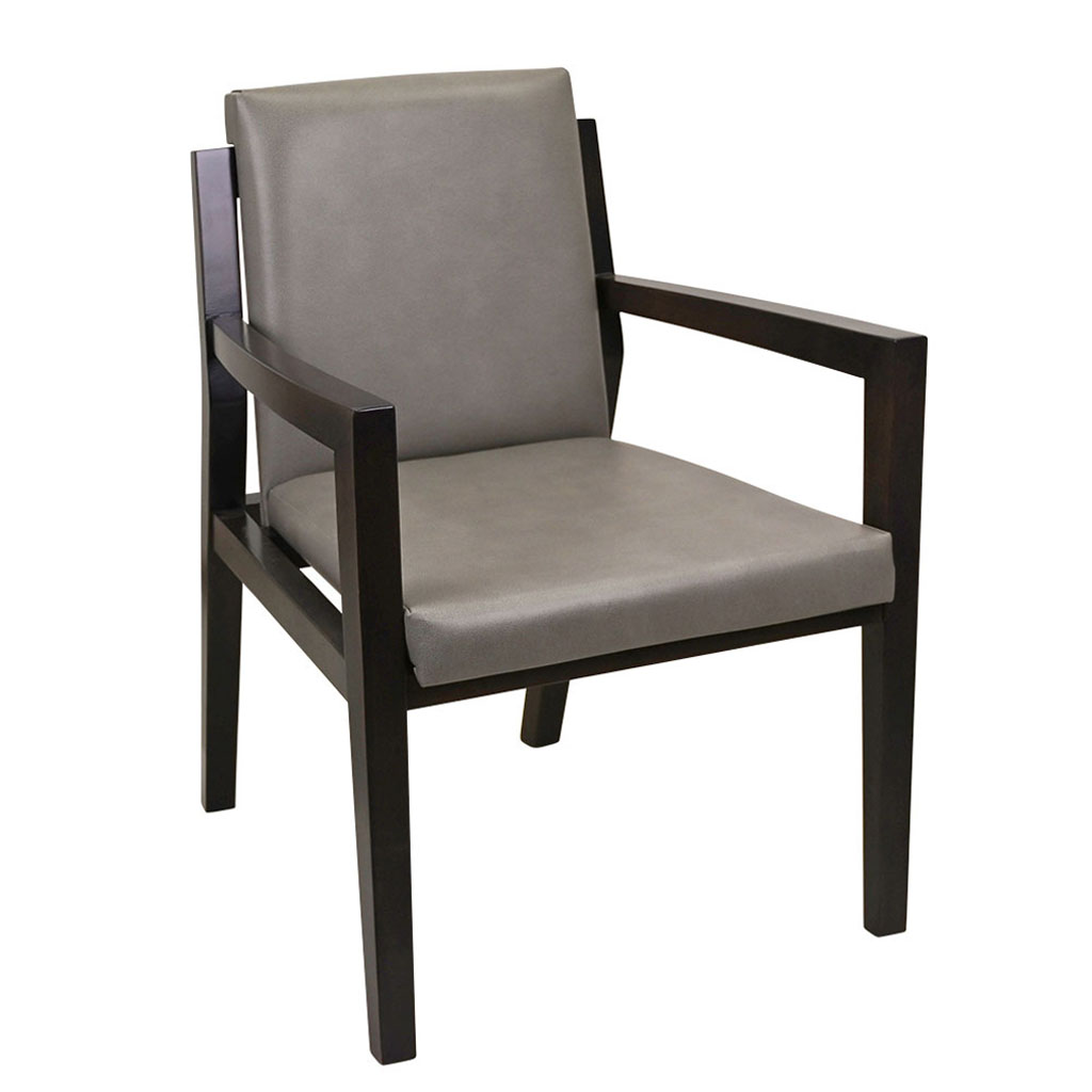 Aurora Armchair Gray Front 45