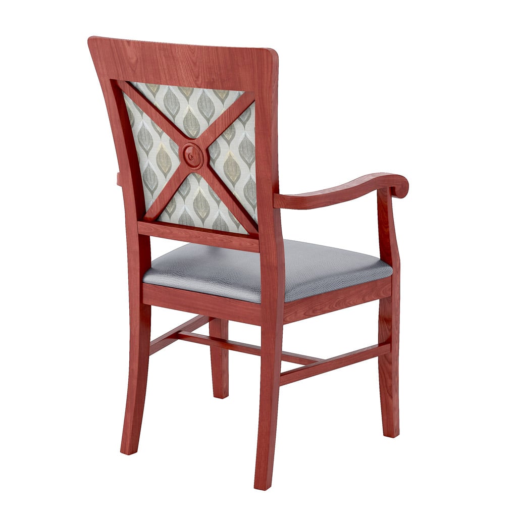 Remy Armchair X-Back Back 45 Angle