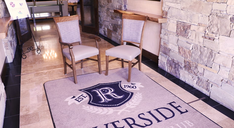 Remy Armchair and Remy Side Chair in Riverside Country Club foyer.