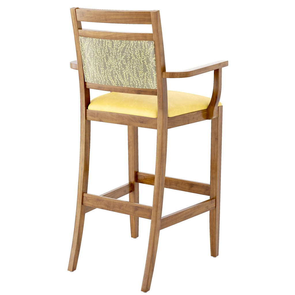 Alta Barstool with Arms Back 45