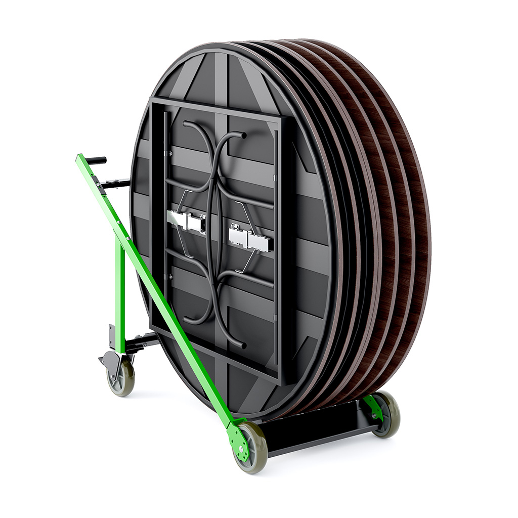 XpressPort Round Table Cart Loaded 45 Angle