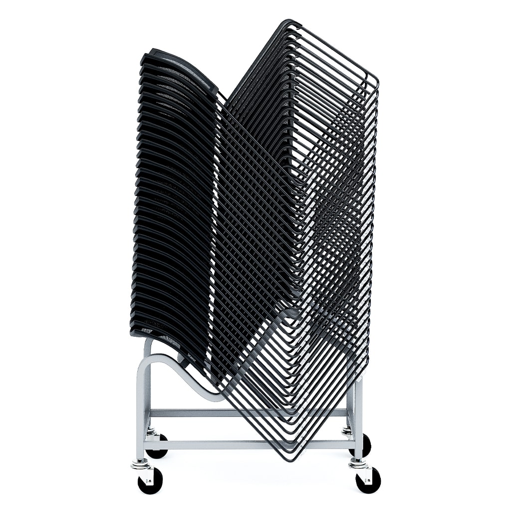 Carrito cargado con sillas HD Premier apiladas