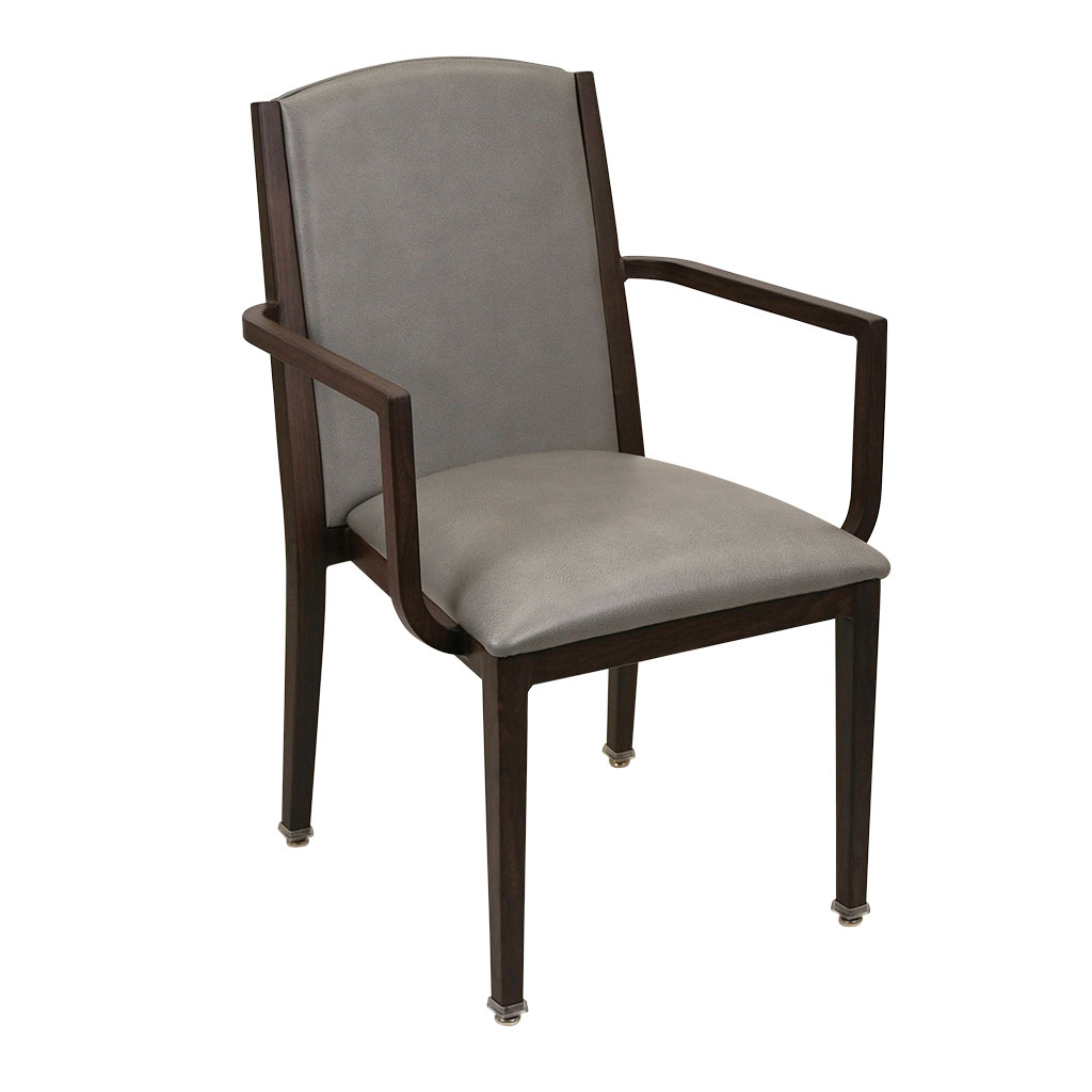 Benson Armchair in Rushmore Silt front 45