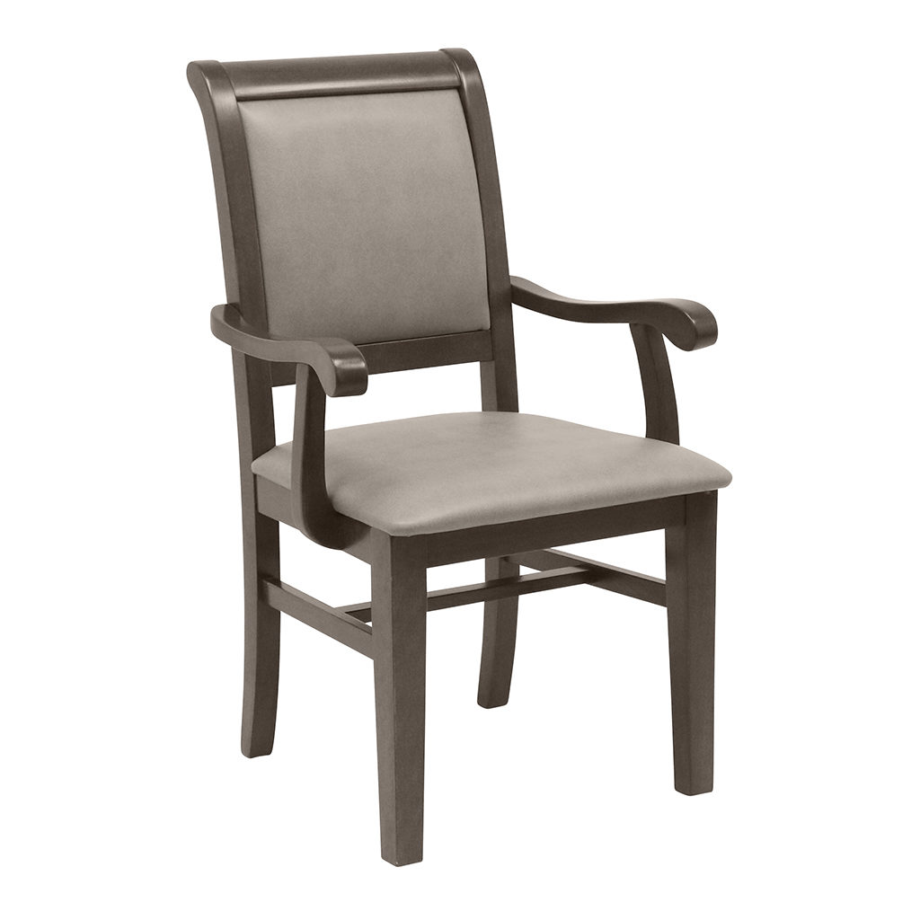 Kingston Armchair front 45 in Rushmore Silt
