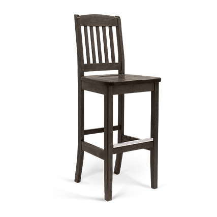 angled product image of a bulldog barstool