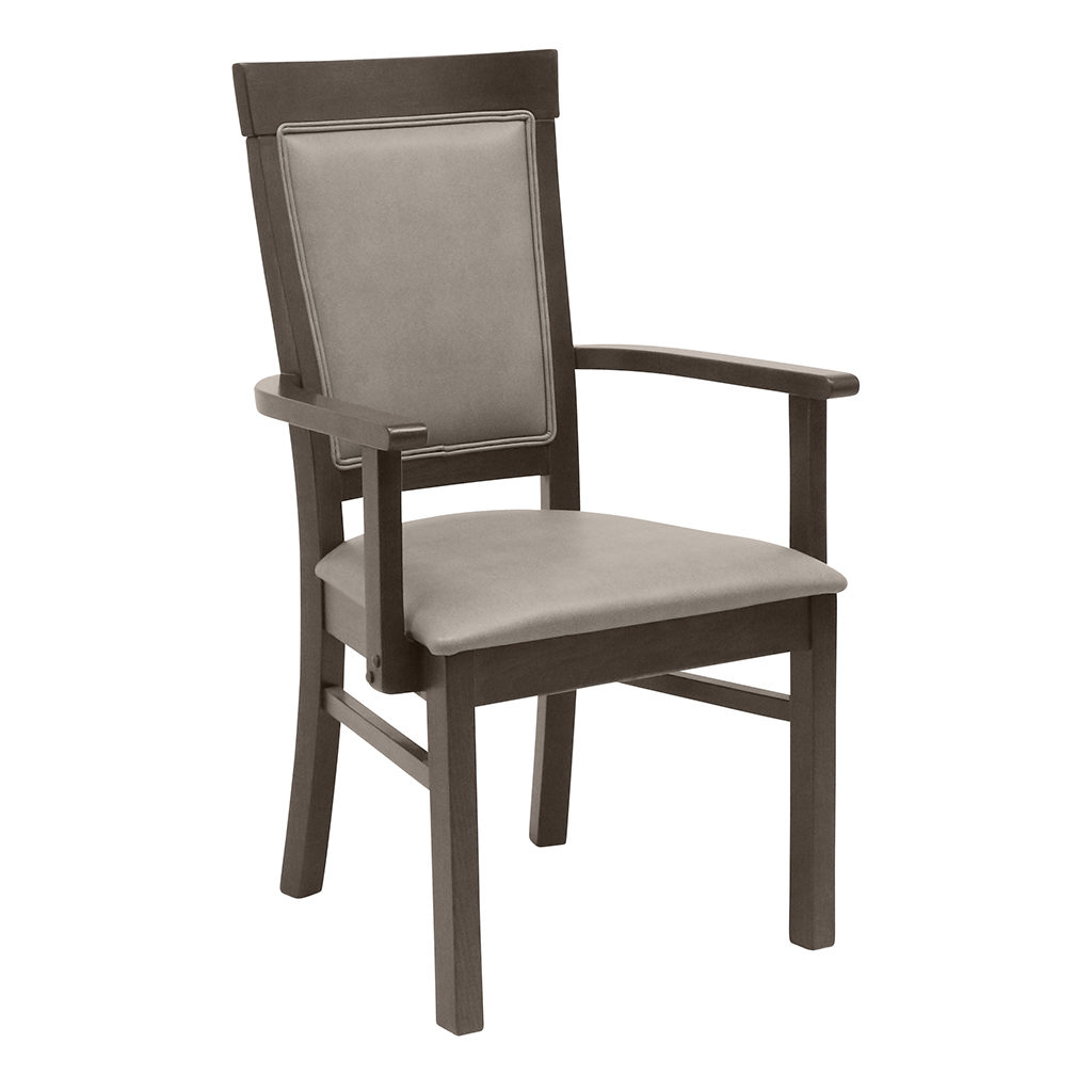 Oakville Armchair front 45 in Rushmore Silt