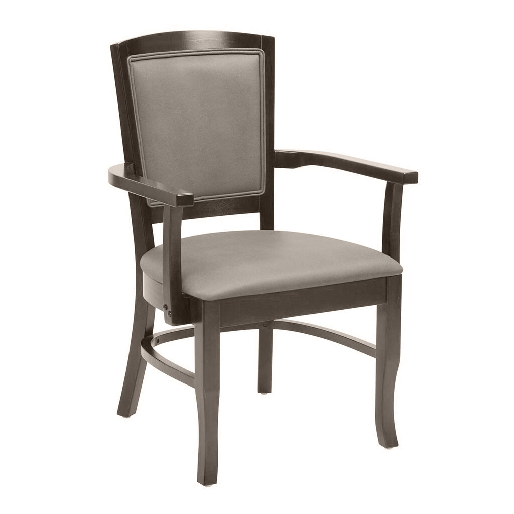 Weston Armchair front 45 in Rushmore Silt