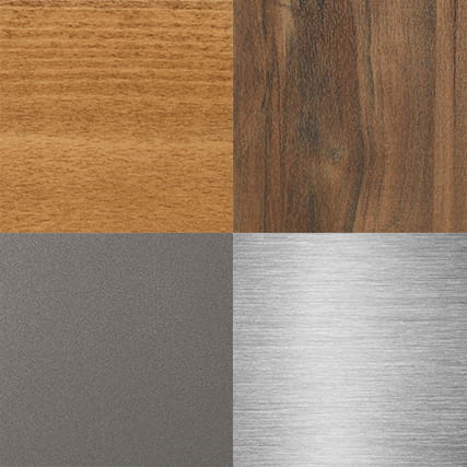 Collage of materials used in commercial furniture
