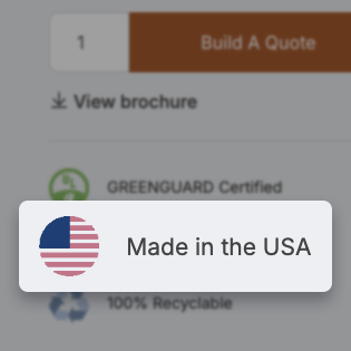 MityLite indicator of products that are made in the USA