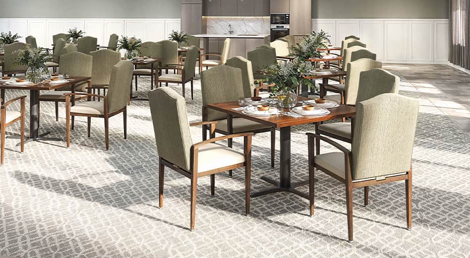Lyon chair in a senior dining space